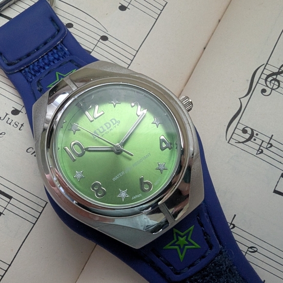 Mudd Sport Blue and Green Watch With Velcro Strap - Picture 8 of 11